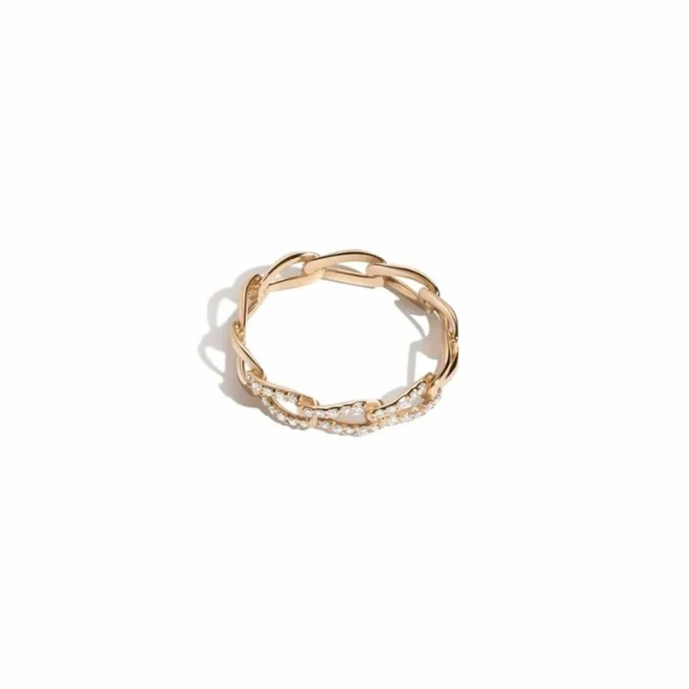 Aurate Open Link Diamond Ring 14k Gold | Size 7 - Picture 3 of 11